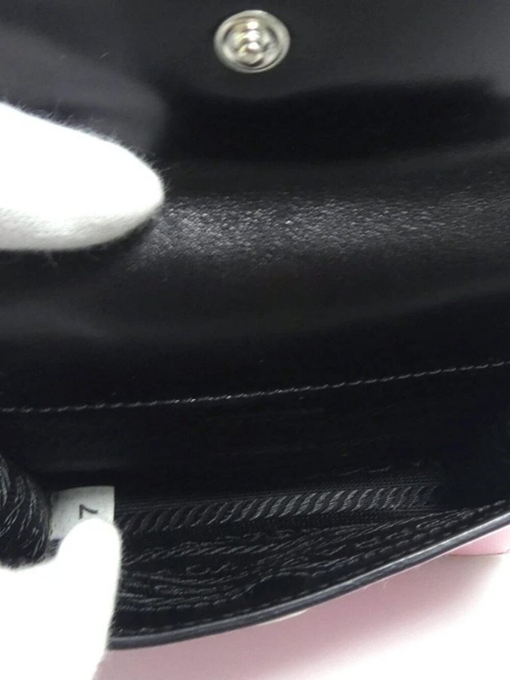 Auth PRADA Pochette Pink Leather/Silvertone - e61826a - Picture 13 of 14